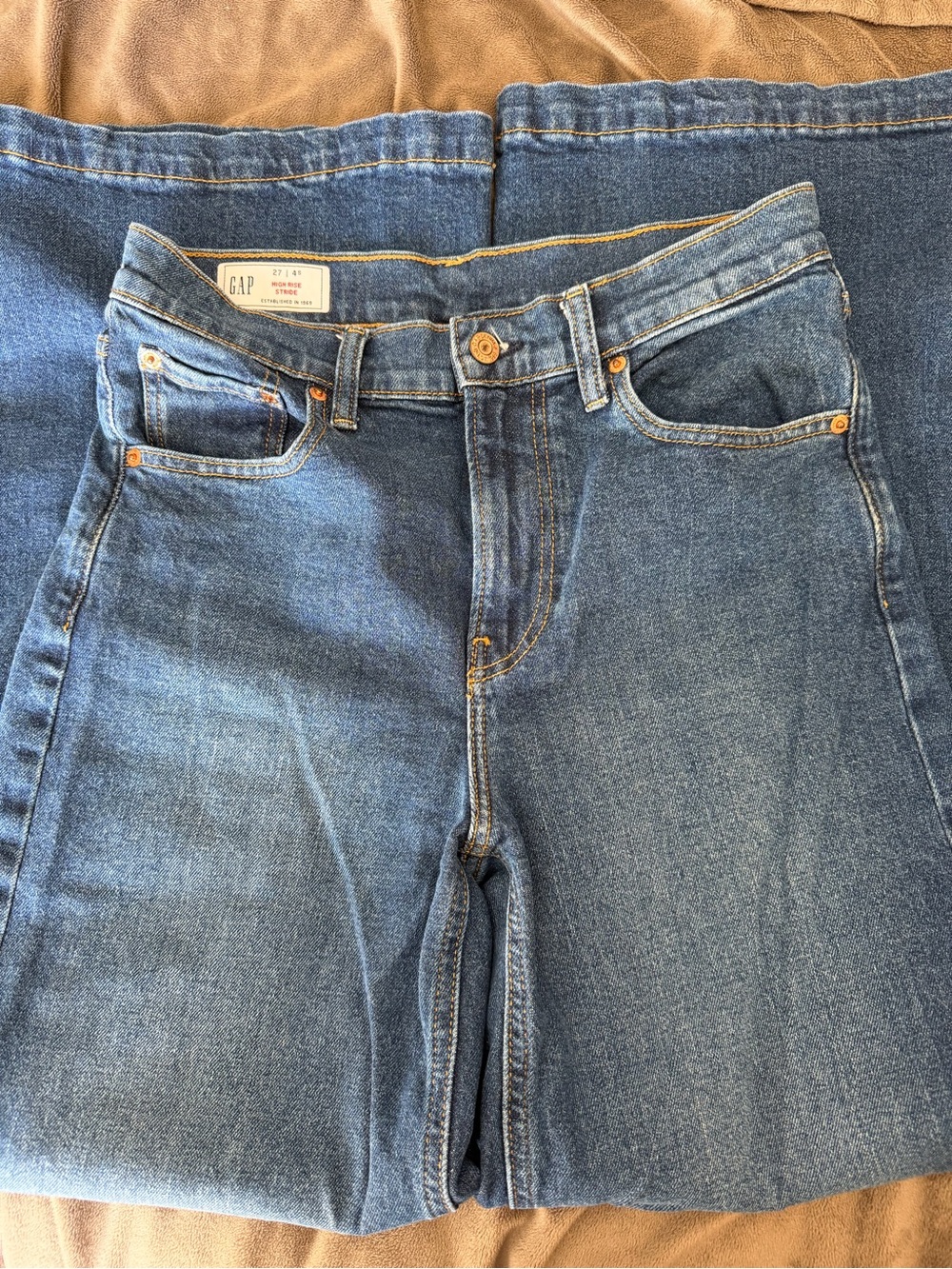 GAP high rise stride wide leg denim